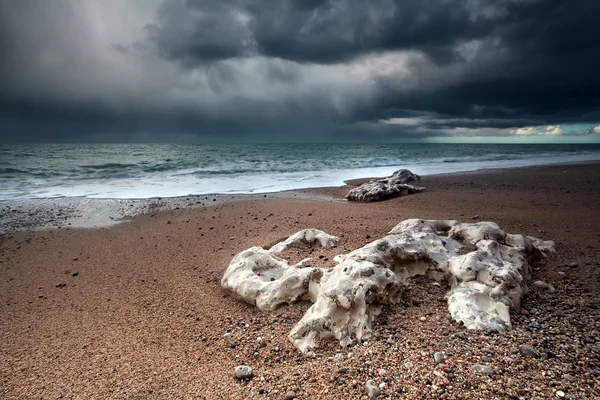 Storm over Atlantic ocean coast — Stock Photo, Image