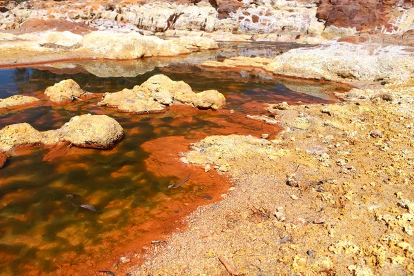 Rio ácido Tinto na Andaluzia, Espanha — Fotografia de Stock