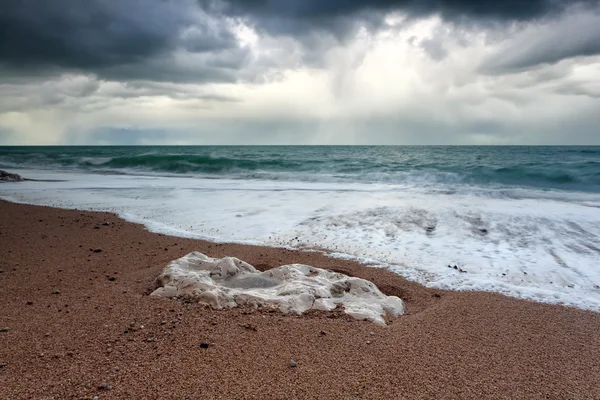 Stormy ocean coast — стоковое фото