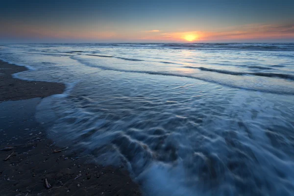 Tramonto sul mare del Nord — Foto Stock