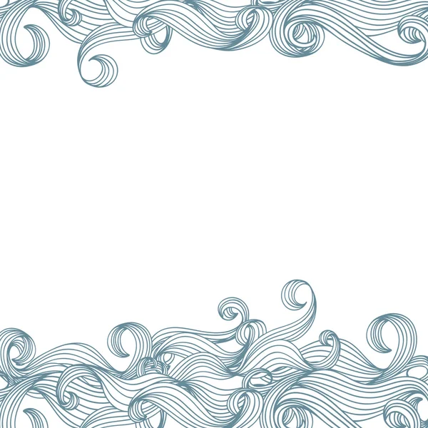 Fondo vintage con olas — Vector de stock