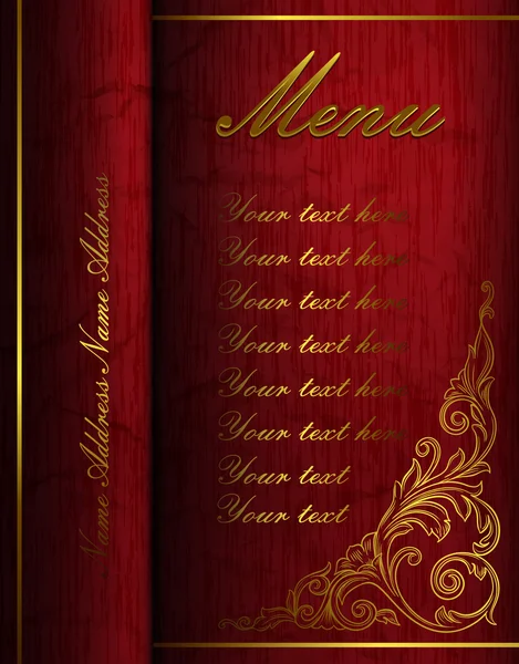 Dossier menu Vintage — Image vectorielle