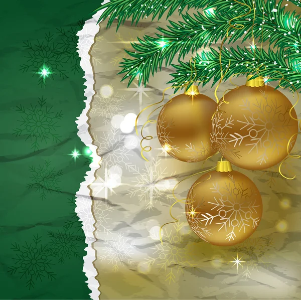 有球的圣诞节背景 — 图库矢量图片