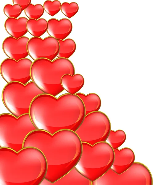 Valentin'ın günü kartı yürekleri — Stok Vektör