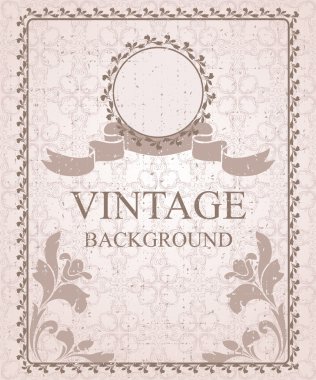 Vintage çerçeve ve seamless modeli.