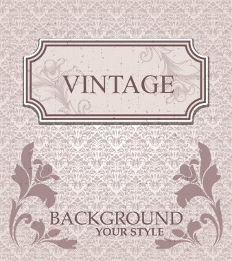 Vintage çerçeve ve seamless modeli.