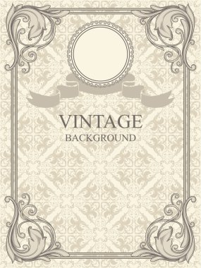 Vintage çerçeve ve seamless modeli.