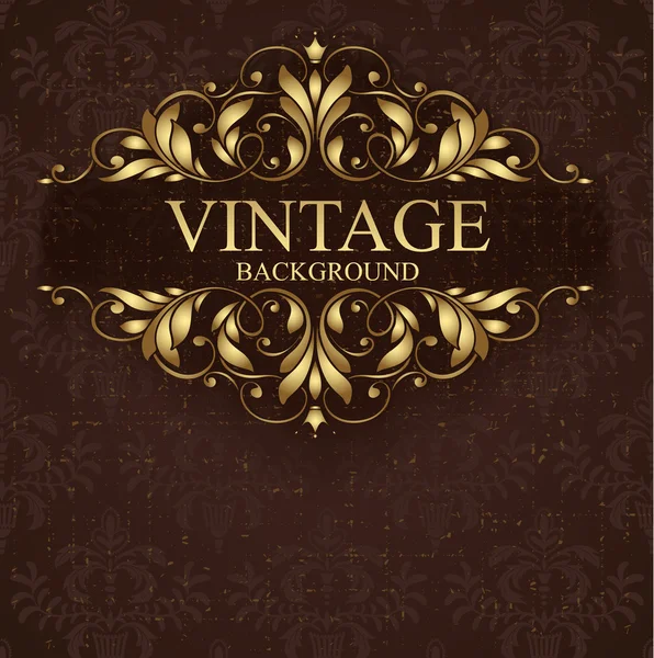 Cornice vintage e modello senza cuciture . — Vettoriale Stock