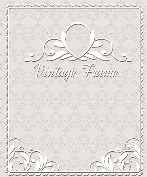 Vintage frame and seamless pattern. — Stock Vector