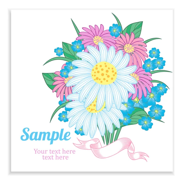 Tarjeta de flor — Vector de stock