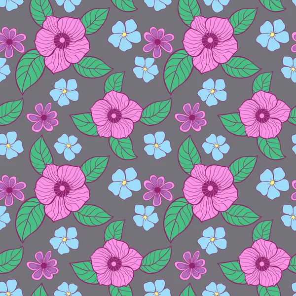 Motif floral sans couture — Image vectorielle