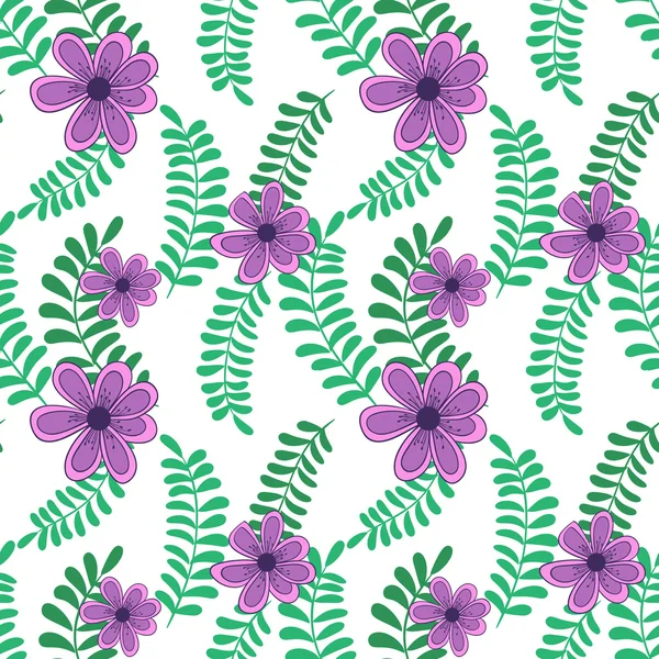 Motif floral sans couture — Image vectorielle