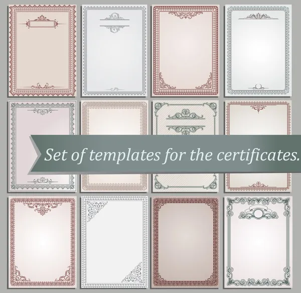 Certificate templates — Stock Vector