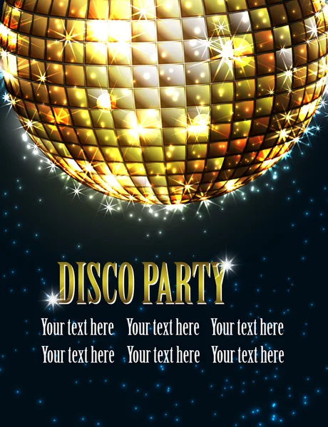 Fête disco de fond — Image vectorielle