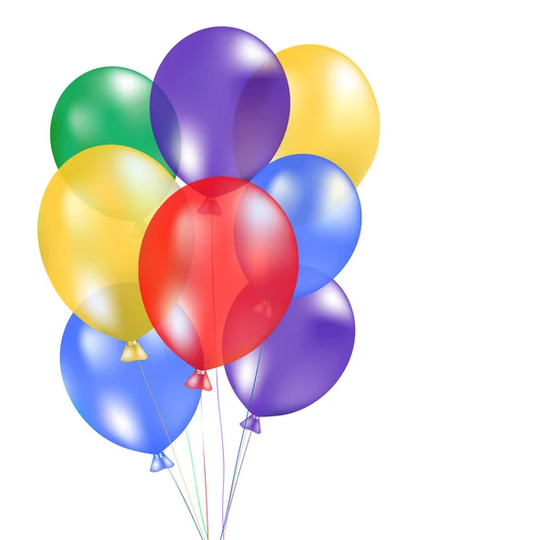 Wielobarwny balony — Wektor stockowy