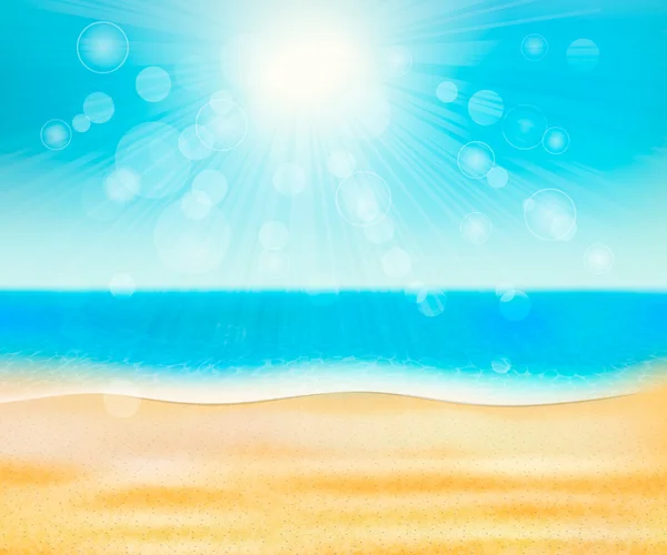 Summer sea beach — Stock Vector