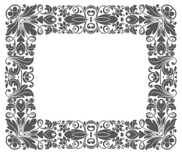 Vintage frame with floral elements — Stock Vector