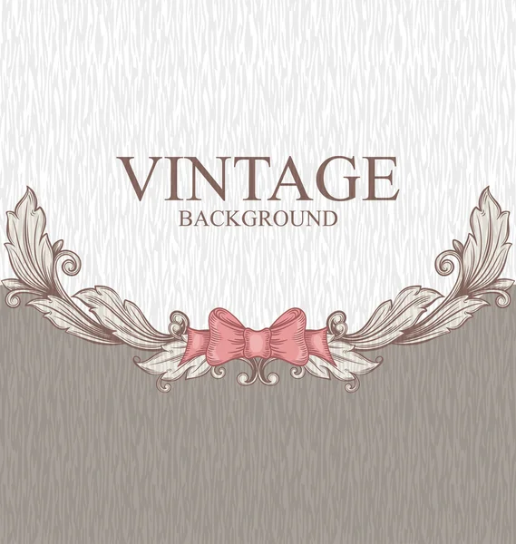 Fundo vintage com ornamentos e um arco — Vetor de Stock