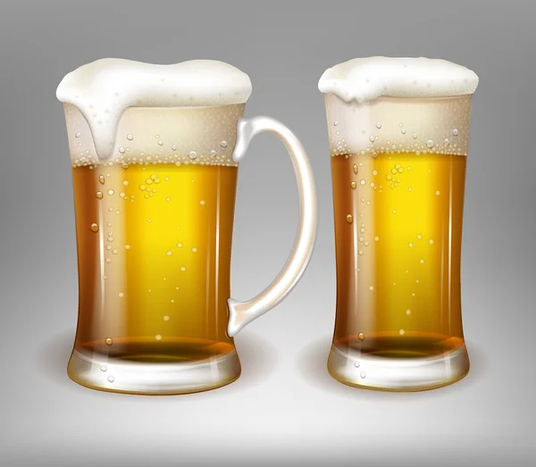 Sklenice piva — Stockový vektor