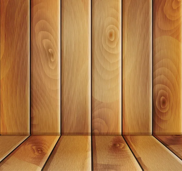 Holzboden und Wand — Stockvektor