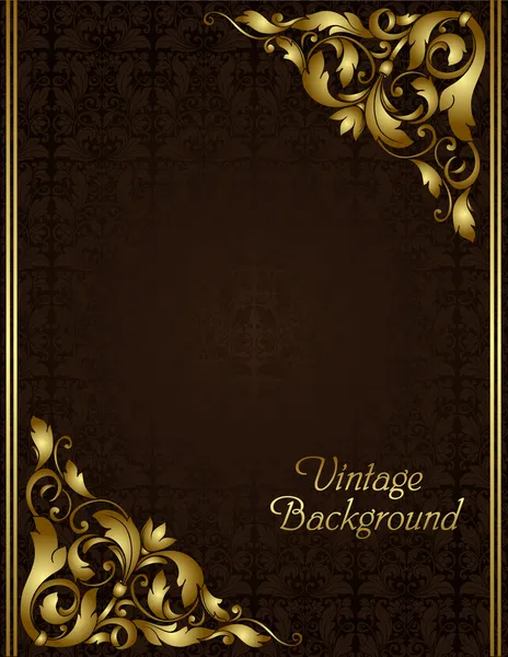 Vintage gold frame — Stock Vector