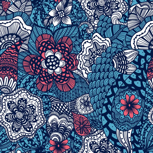 Modèle de fleur sans couture — Image vectorielle