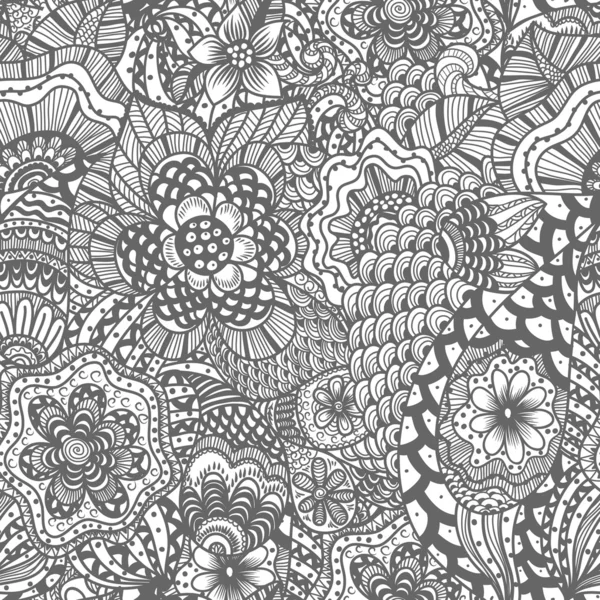 Hand drawn flower pattern — Stock Vector
