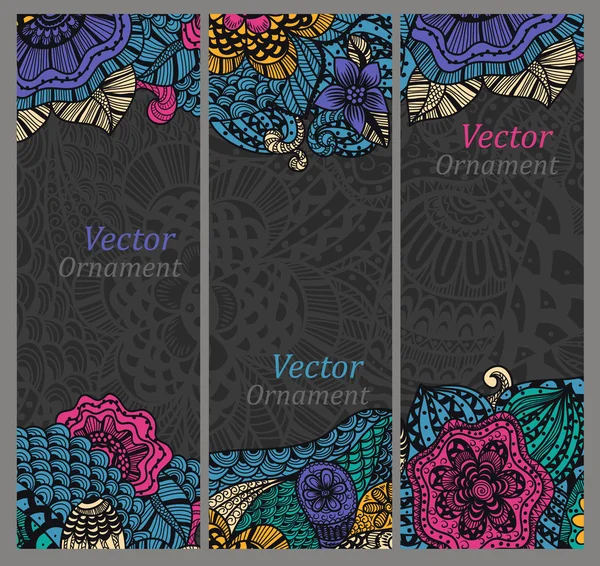 Vintage ethnic banners . — Stock Vector