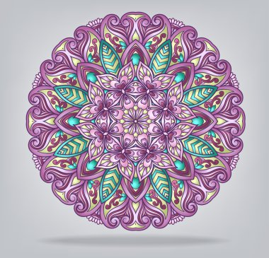 vektör yuvarlak etnik süs süsleme