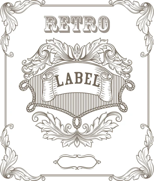 Stendardo vintage. Modello di certificato, diploma. Elementi di design retrò . — Vettoriale Stock