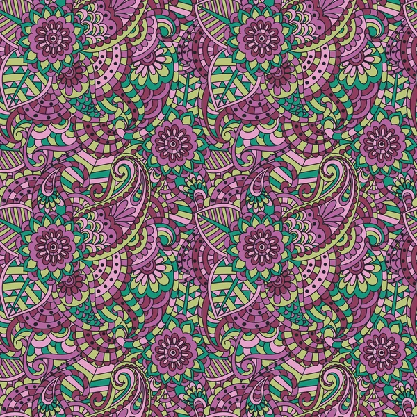 Decorative floral ornamental seamless pattern — Stock Vector