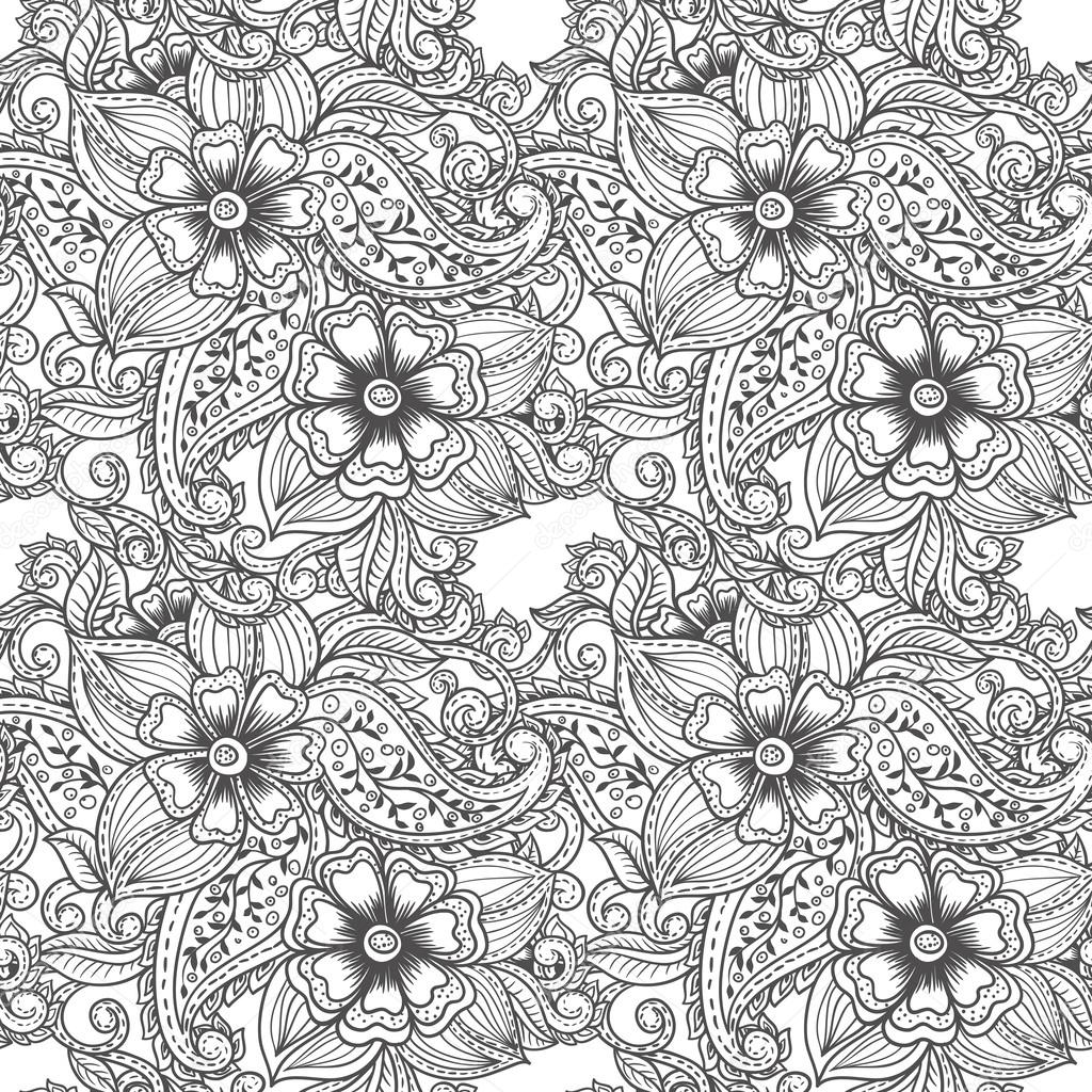 Indian seamless pattern, paisley pattern