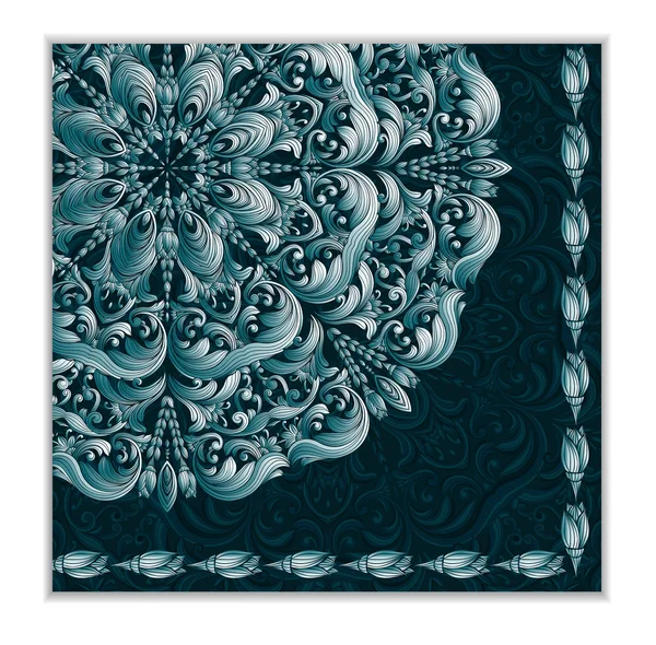 Carte avec motif floral — Image vectorielle