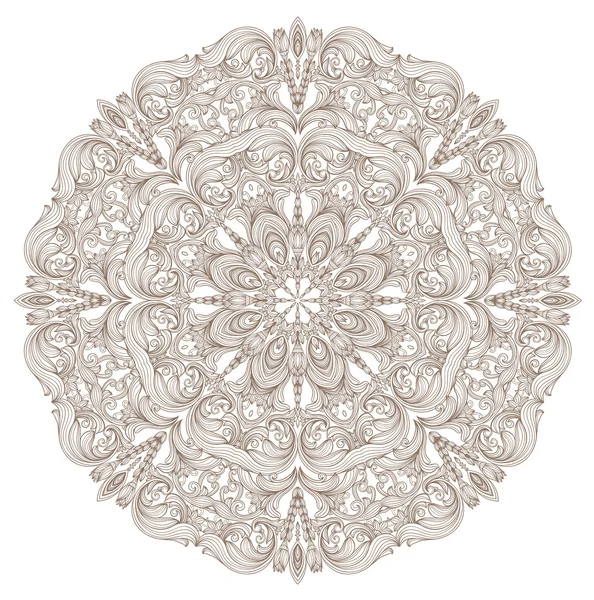 Motif de dentelle ronde ornementale — Image vectorielle