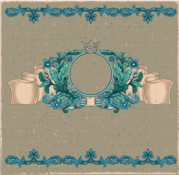 Floral cartouche. — Stockvector