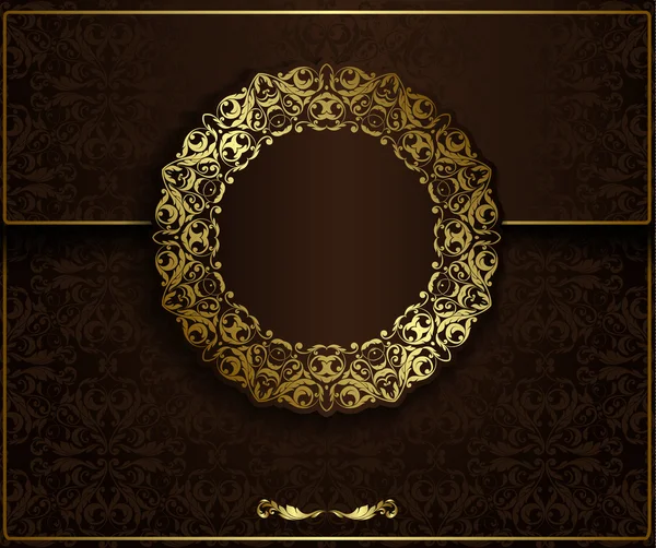 Vintage background with golden elements — Stock Vector