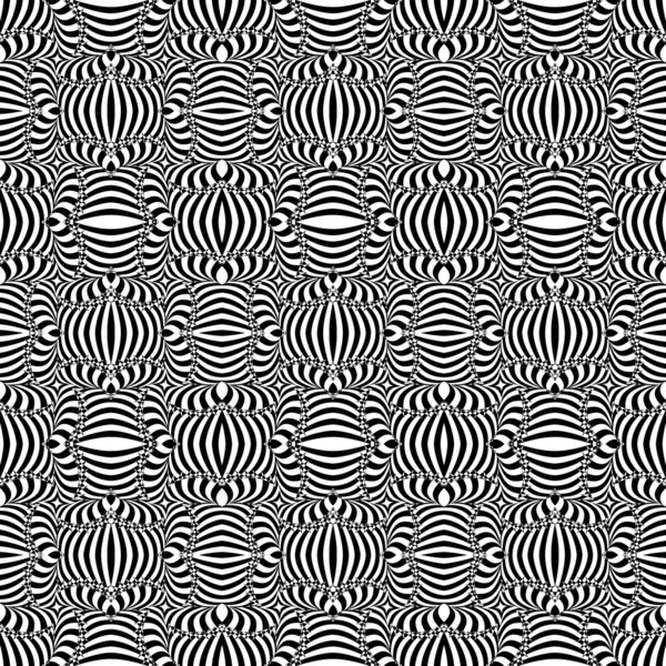 Seamless monochrome pattern geometric optical illusion — Stock Vector