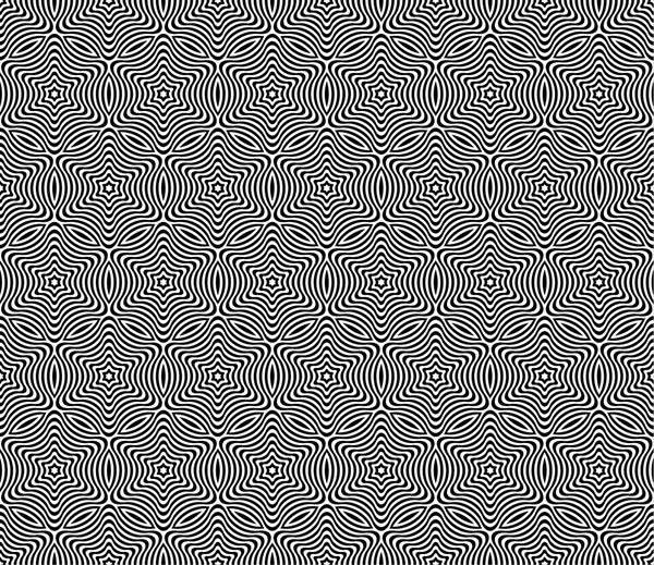 Seamless monochrome pattern geometric optical illusion — Stock Vector
