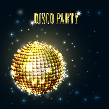 arka plan disko topu ile banner