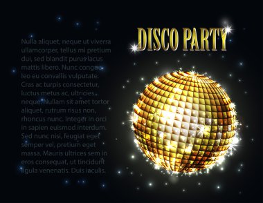 arka plan disko topu ile banner