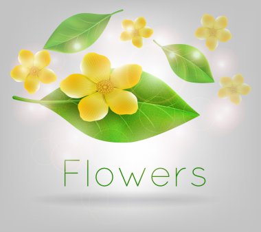 vektör arka plan gerçekçi çiçekli