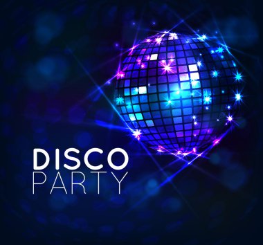 arka plan disko topu ile banner