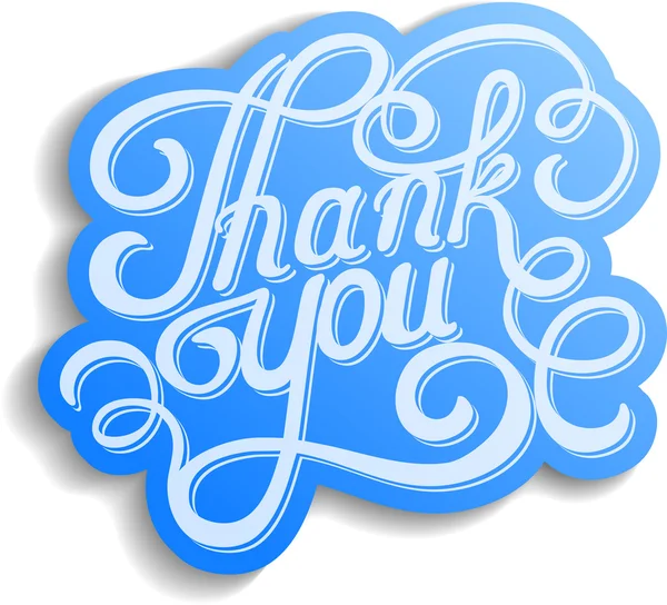 Lettering thank you — Stock Vector