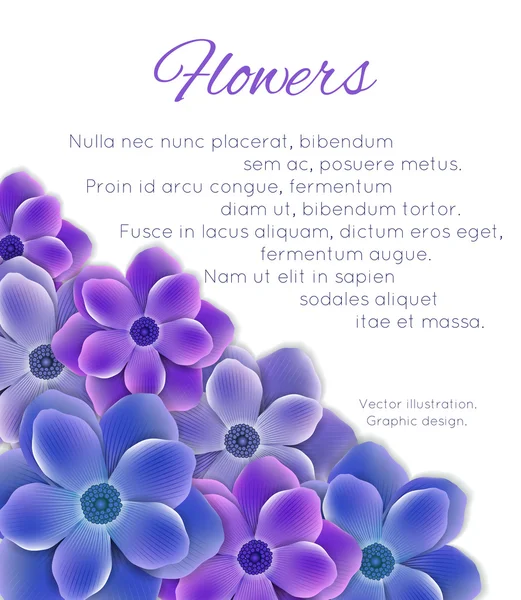 Hoek van bloemen — Stockvector