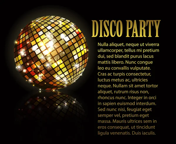Φόντο με μπάλα disco, banner — Διανυσματικό Αρχείο