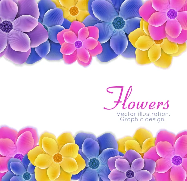 Fundo com flores — Vetor de Stock