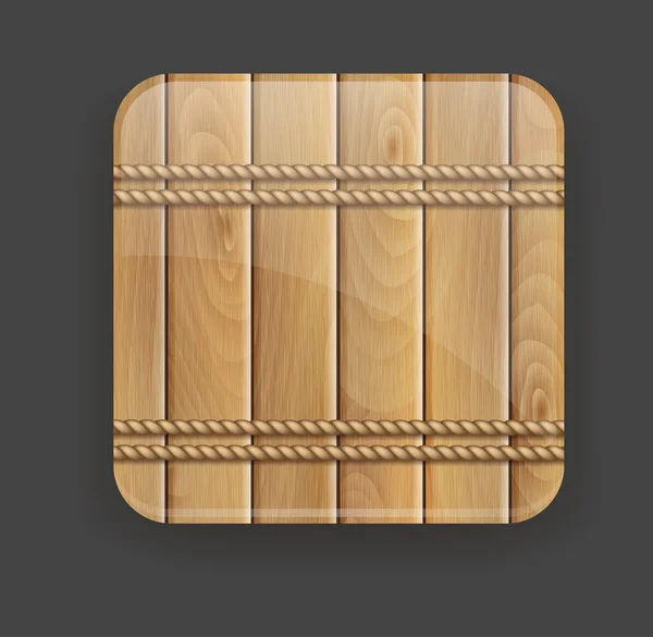 Icono de madera — Archivo Imágenes Vectoriales
