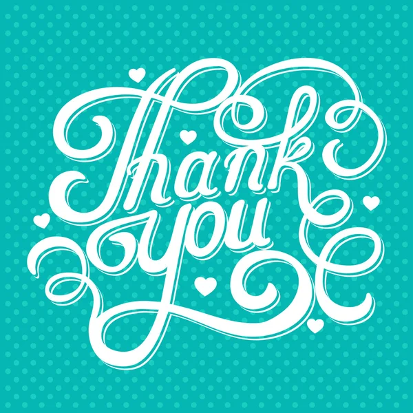 Lettering thank you — Stock Vector