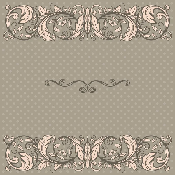 Vintage floral frame — Stock Vector