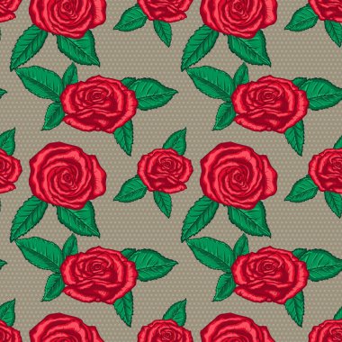 Güllerle kusursuz desen